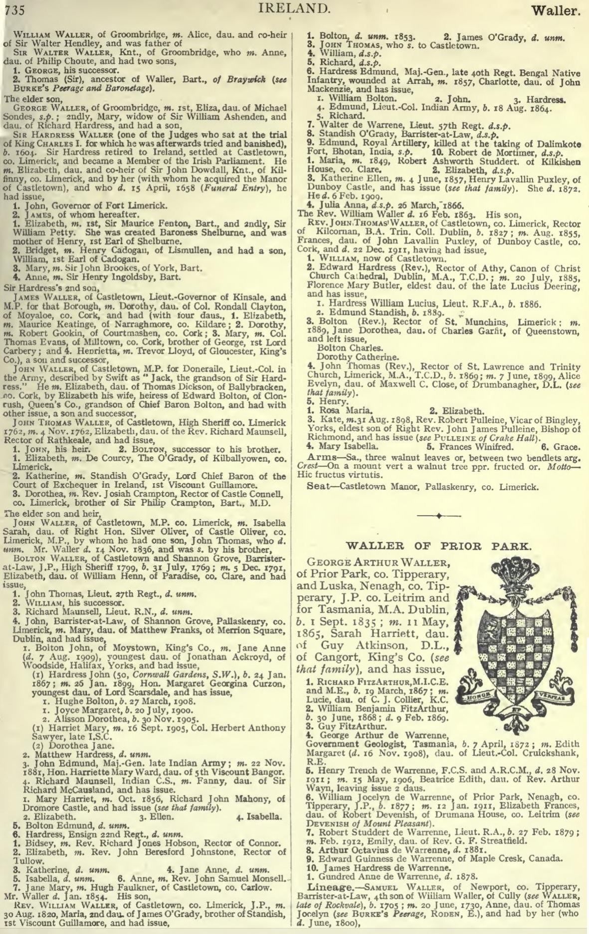 Hardress Waller - Genealogy, Linked To: <a href='i8757.html' >Walter Waller Sir</a> and <a href='i6404.html' >George Waller</a> and <a href='i6402.html' >Hardress Waller Sir ⭐</a> and <a href='i4050.html' >John Waller</a>